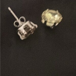 Elegant Yellow Gemstone Stud Earrings